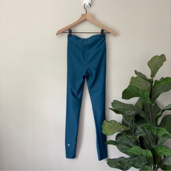 Sweaty Betty Full Length Athletic Leggings Stretch Logo High Waist Pocket Active - Picture 2 of 8